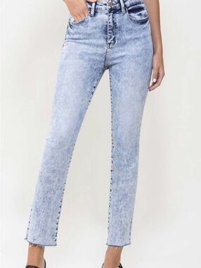 Vervet High Rise Acid Wash Slim Straight Jeans Size 26 / US 6